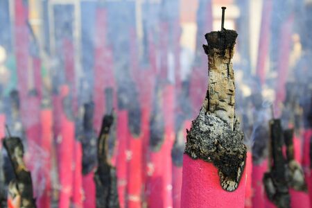 Buddha Temple Joss Stickの写真素材