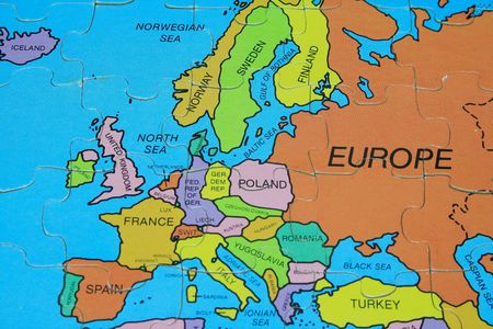 Puzzle Map (Europe)の写真素材
