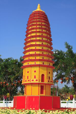 Lantern Performance (Pagoda)の写真素材