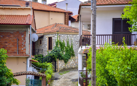 An old street in Europe Bulgariaの写真素材