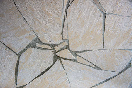Full frame the broken fragments of tiles as the backdrop. Background for the design, copy space for the text.の写真素材