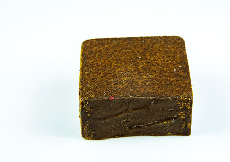 Fragrant organic handmade soap on a light background. Copy space for text, design.の写真素材
