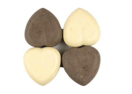 Fragrant organic multi-colored soap on a white background. Natural products, healthy lifestyle.の写真素材