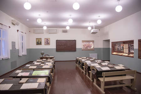 Museum of Zoya Kosmodemyanskaya. New Zoya exhibition complex in Petrishchevo, Moscow region, Russia....