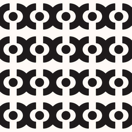 Vector Geometric Seamless Monochrome Pattern