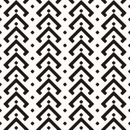 Vector Geometric Seamless Monochrome Patternのイラスト素材