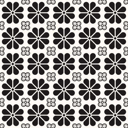 Vector Geometric Seamless Monochrome Patternのイラスト素材