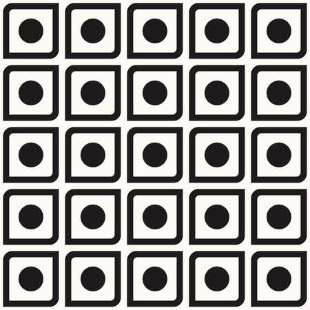 Vector Geometric Seamless Monochrome Patternのイラスト素材