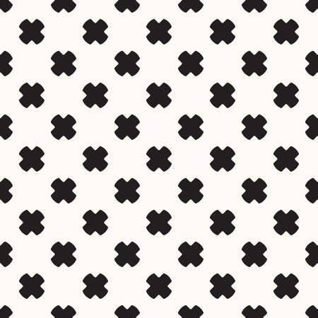 Vector Geometric Seamless Monochrome Patternのイラスト素材