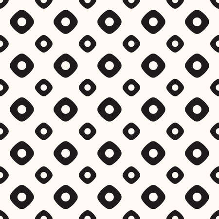 Vector Geometric Seamless Monochrome Patternのイラスト素材