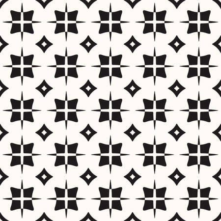 Vector Geometric Seamless Monochrome Patternのイラスト素材