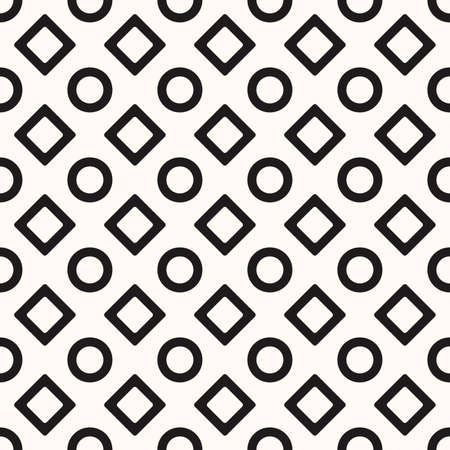 Vector Geometric Abstract Seamless Monochrome Pattern Texture Backgroundのイラスト素材