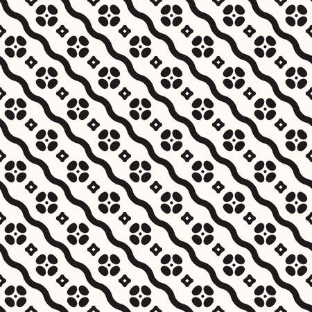 Vector Geometric Abstract Seamless Monochrome Pattern Texture Backgroundのイラスト素材
