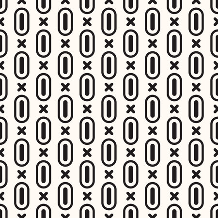 Vector Geometric Abstract Seamless Monochrome Pattern Texture Repeating Backgroundのイラスト素材