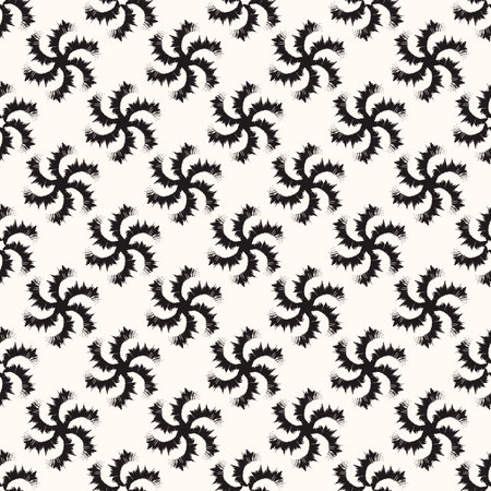Vector Geometric Abstract Seamless Monochrome Pattern Texture Repeating Backgroundのイラスト素材
