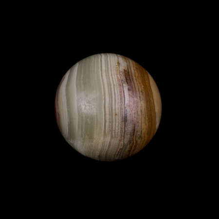 marble ball on a black background. ball with marble textureの写真素材