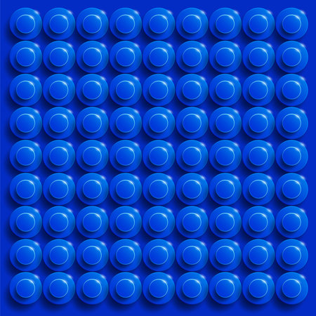 Abstract background of blue circles on a blue background. seamless pattern of building blocksの写真素材