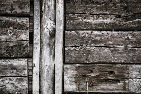 An obsolete vintage rough wooden planks texture