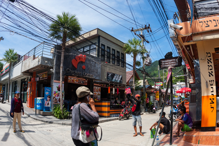 Street life in Haad Rin town, koh Phangan, Thailandのeditorial素材