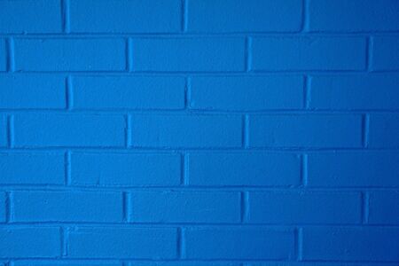 Blue Brick Wall Backgroundの写真素材