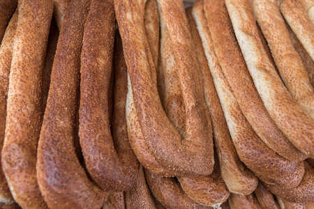 Israeli bread Background of bread Top view