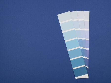 The shades of blue on a blue background. The palette of blue colors.の写真素材
