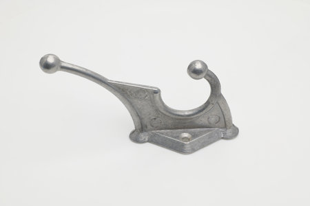 Furniture hook for clothes on a white background.の写真素材