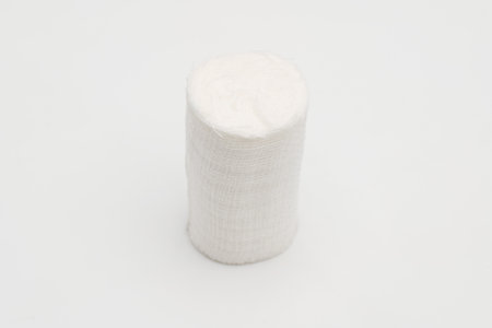 Medical bandage on a white background.の写真素材