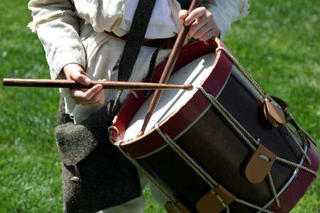 Drummer on the battlefield の写真素材