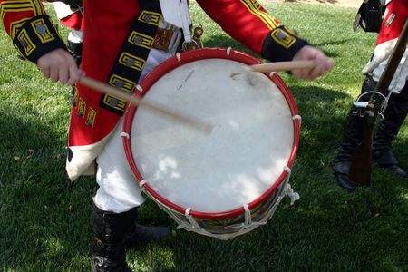 Playing a dram on paradeの写真素材