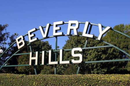 Beverly Hills sign in Los Angelesのeditorial素材