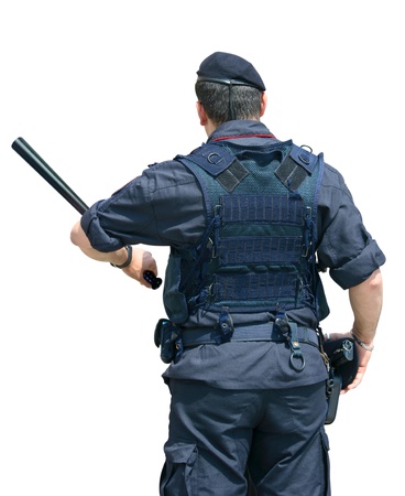 Security Officer with Clipping Pathの写真素材