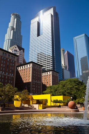 Pershing Square in Los Angeles Downtownのeditorial素材