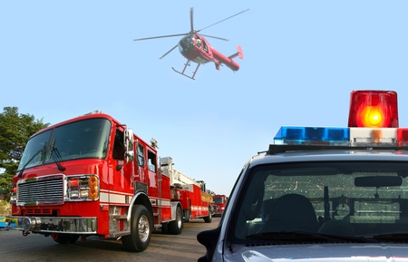 Fire department came on the sceneのeditorial素材