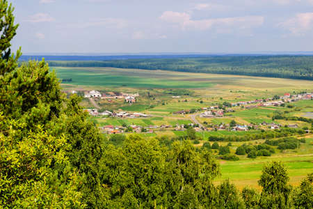 View from the mountain Titechnaya. Summer landscape.の写真素材