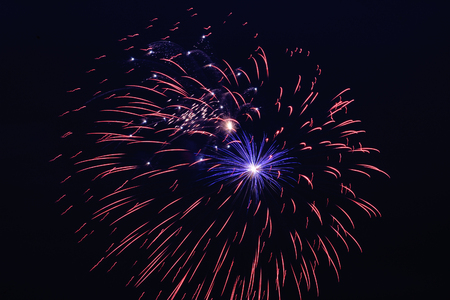 Fireworks on May 9 in Yekaterinburg.の写真素材