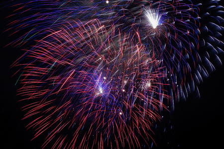 Fireworks on May 9 in Yekaterinburg.の写真素材