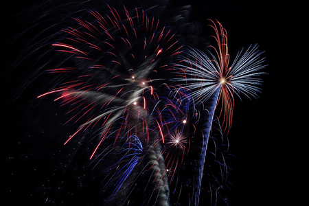 Fireworks on May 9 in Yekaterinburg.の写真素材