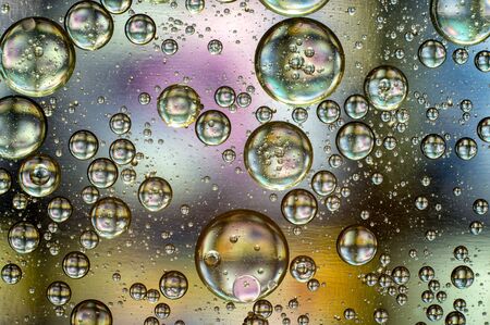 Oil in water, colored background, abstract picture