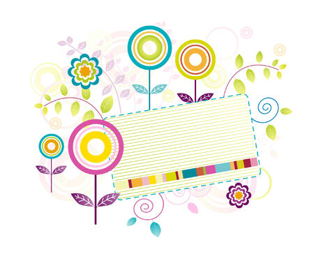 Retro flourishing background with space for your textのイラスト素材