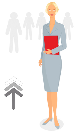 Casual and elegant businesswoman at the officeのイラスト素材