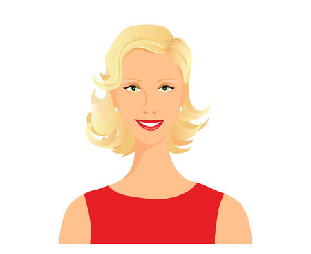 Blonde girl portraitのイラスト素材