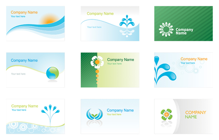 Set of environmental business cards or backgroundsのイラスト素材