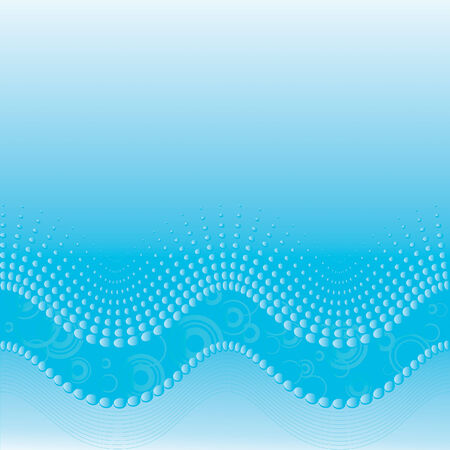Abstract blue halftone wave backgroundのイラスト素材