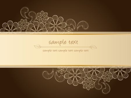 beauty floral illustration ,frameのイラスト素材