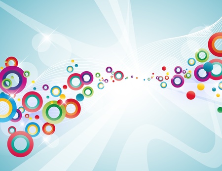 abstract background with colored circlesのイラスト素材