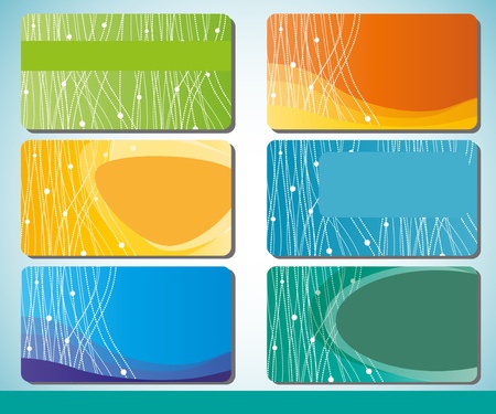 colorful business cards with space for textのイラスト素材