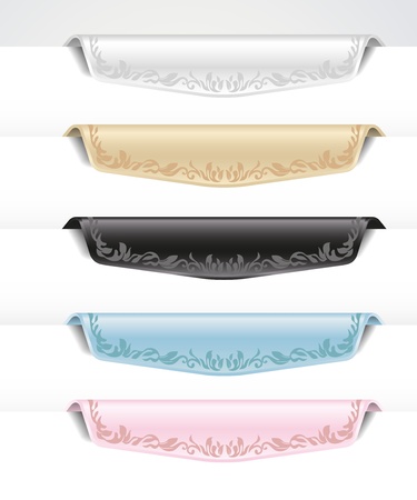 Vintage colored tabs and labelsのイラスト素材