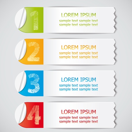 color labels for various optionsのイラスト素材