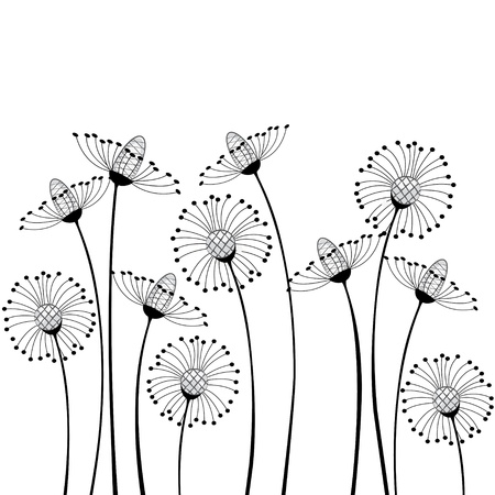 meadow flowers on white background meadow flowers on white background